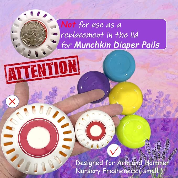 24 PCS Baking Soda Refills For Munchkin Nursery Fresheners, Lavender Scented - Image 3