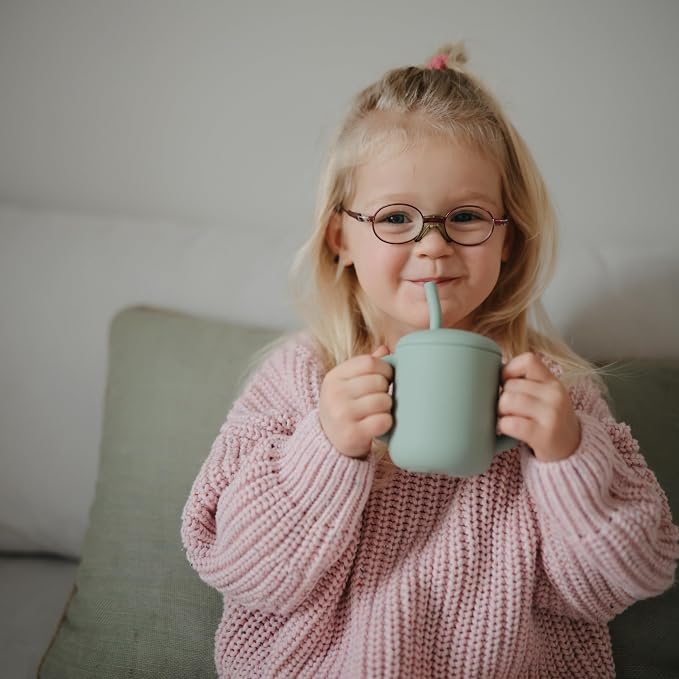 mushie 100% Silicone Training Cup & Straw - Image 3