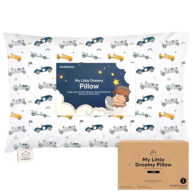 KeaBabies Toddler Pillow with Pillowcase, Jumbo 14X20 by KeaBabies