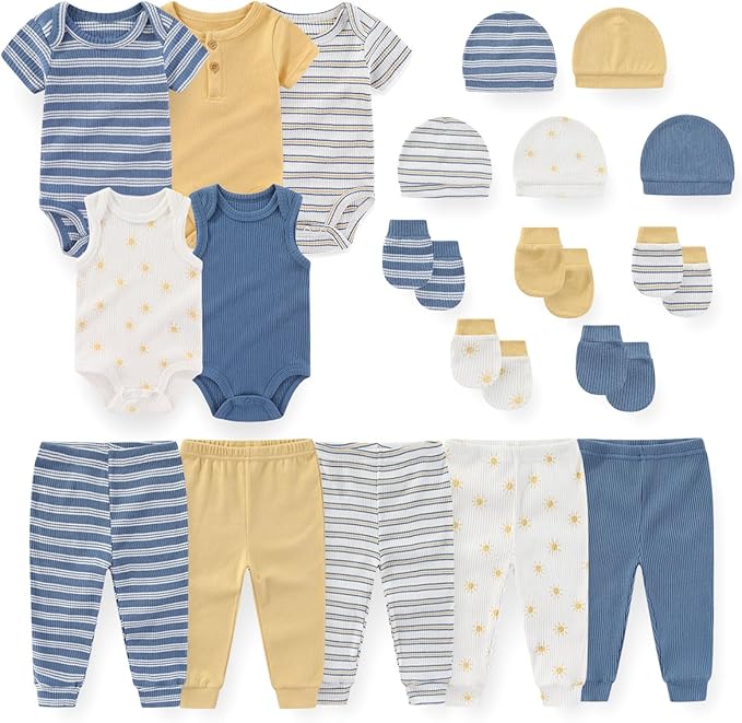 Unisex Baby Boy Girl Bodysuits Sets 20 Pack Cotton Casual New Born Clothes by JELYLOVE