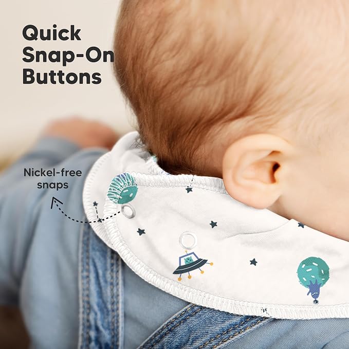 8-Pack Organic Baby Bandana Bibs - Image 8