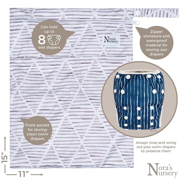Nora's Nursery Reusable Swim Diapers and Wet Bag - Image 6