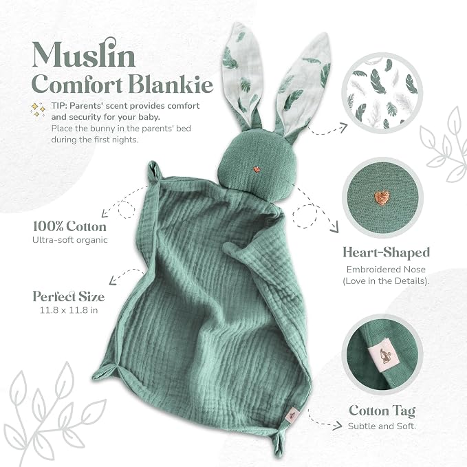 Mikito Organic Cotton Newborn Gift Box, Unisex Baby Gifts Including Muslin - Image 4