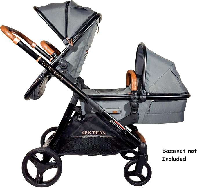 Venice Child Midnight Ventura Single to Double Sit-and-Stand Stroller & 2nd - Image 7