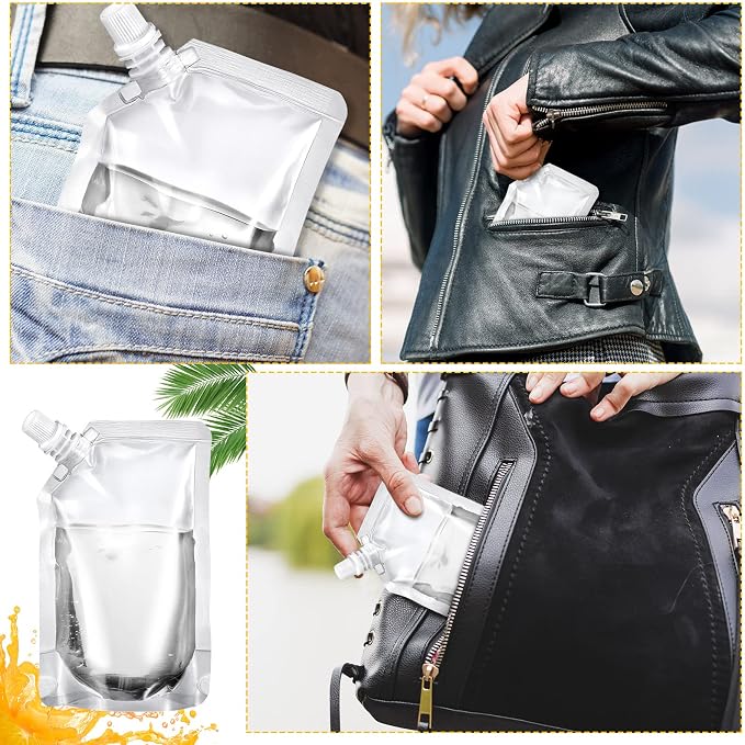 Meanplan 100 Pcs Plastic Pouches Bulk Reusable Squeeze Pouches Clear Plastic - Image 5