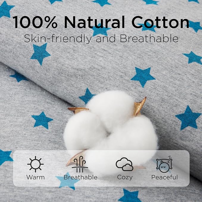 Duomiaomiao 3.5 TOG Toddler Sleep Sack 3-4T 100% Cotton Winter Side Open Zipper - Image 4