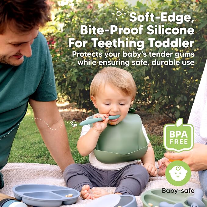 KeaBabies Silicone Baby Spoons, Self Feeding 6-12 months - Image 4