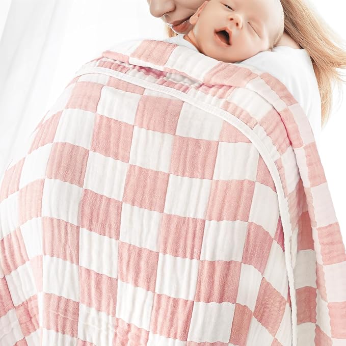 Muslin Swaddle Blankets Neutral, Baby Swaddling Wrap Nursery Blanket - Image 6