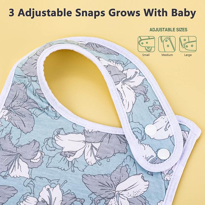 Baby Bibs Soft and Absorbent Organic Cotton Bandana Drool Bibs Set - Image 5