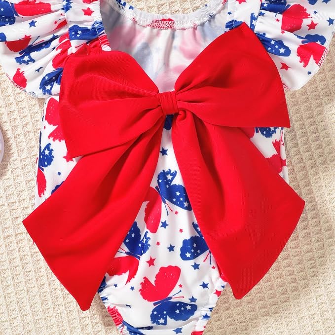 Toddler Girl Baby Ruffles Mermaid Fish Scale Swimsuit One Piece Swimwear - Image 7