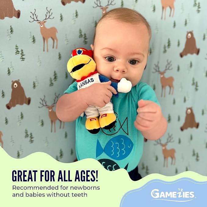 Gamezies Baby Boy and Girl College Mascot Stuffed Toy Plush Silicone Pacifier - Image 3