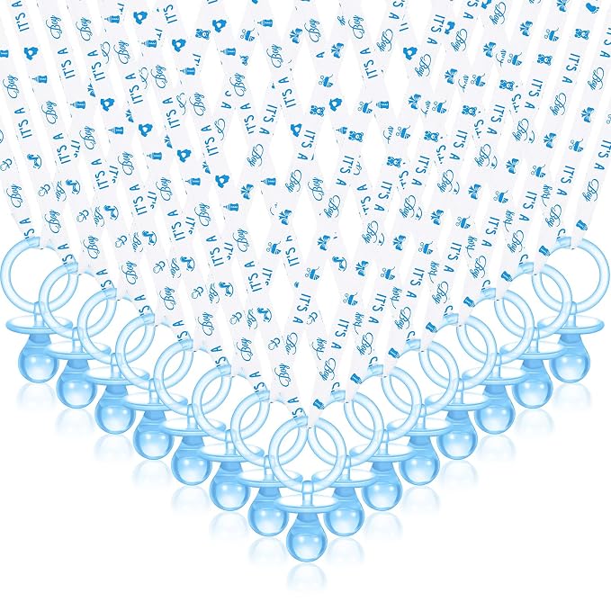 Chengu 100 Pcs Baby Shower Pacifiers Necklace, Acrylic Pacifiers Necklace Charm by CHENGU