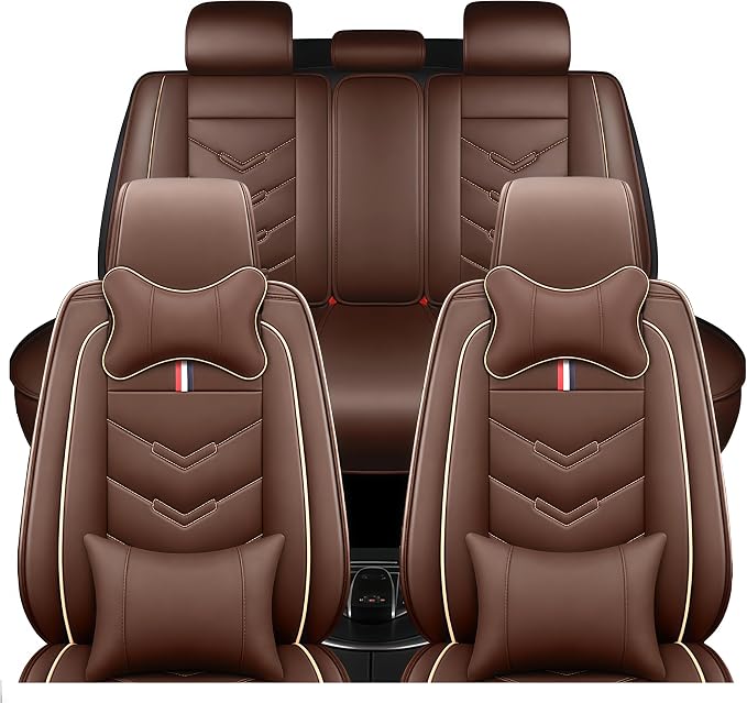 Leather Car Seat Covers Fit for LR LR4 2009-2016, 5 Seater Waterproof and by Unknown