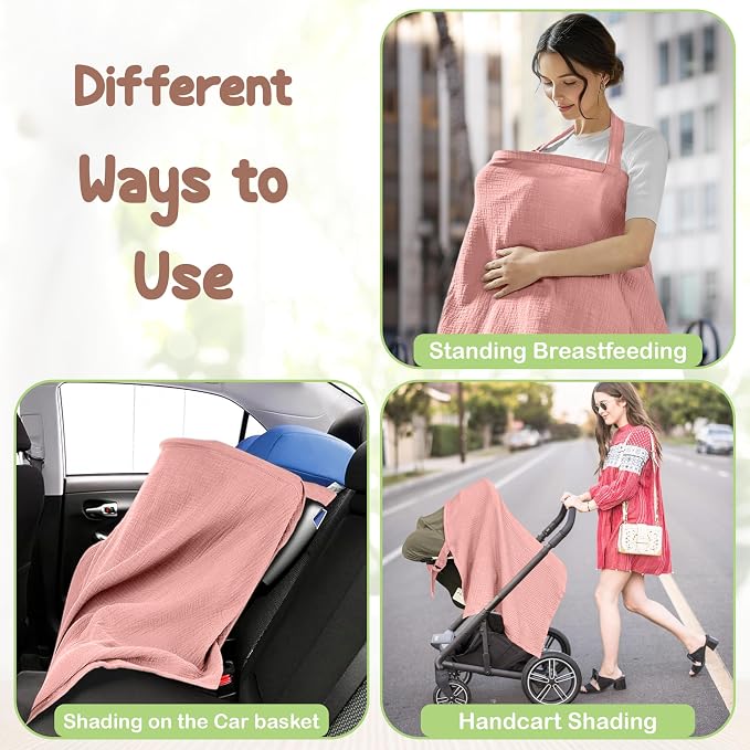 Premium Organic Breathable Muslin Nursing Cover - Image 9