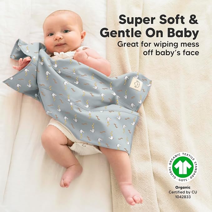 Organic Burp Cloths Baby Boy, Girl - Image 4
