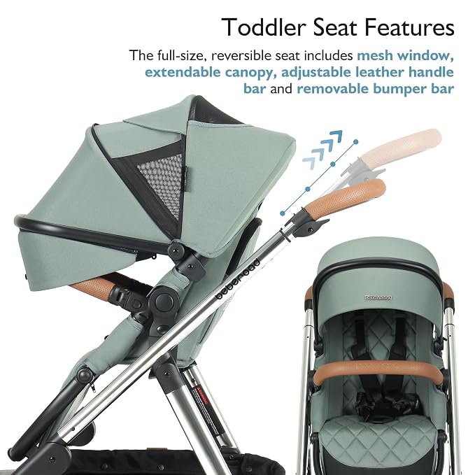 Beberoad Love RX 3-in-1 Baby Stroller, Toddler Stroller, Foldable Infant - Image 5