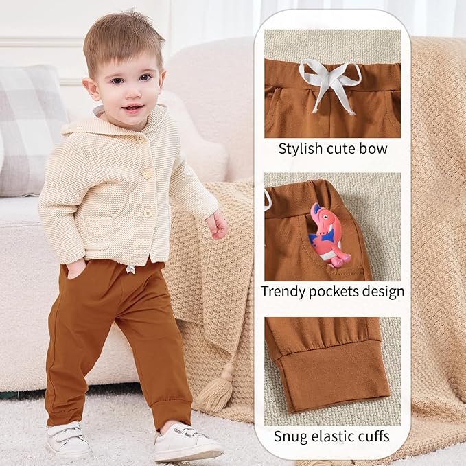 DREAM BUS Pack of 3 Toddler Jogger Pants - Image 4