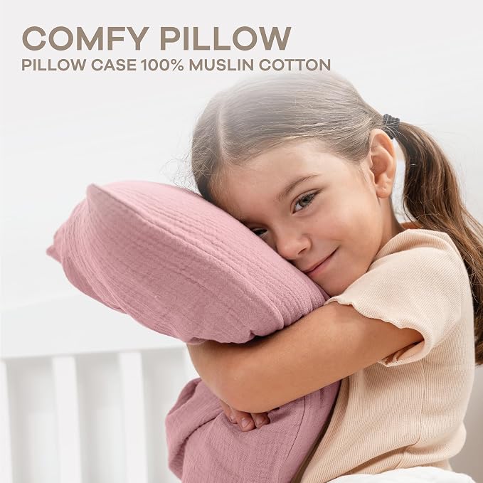 Comfy Cubs Toddler Pillow with Muslin Pillowcase, 13 x 18 in, 2 Pack - Image 6