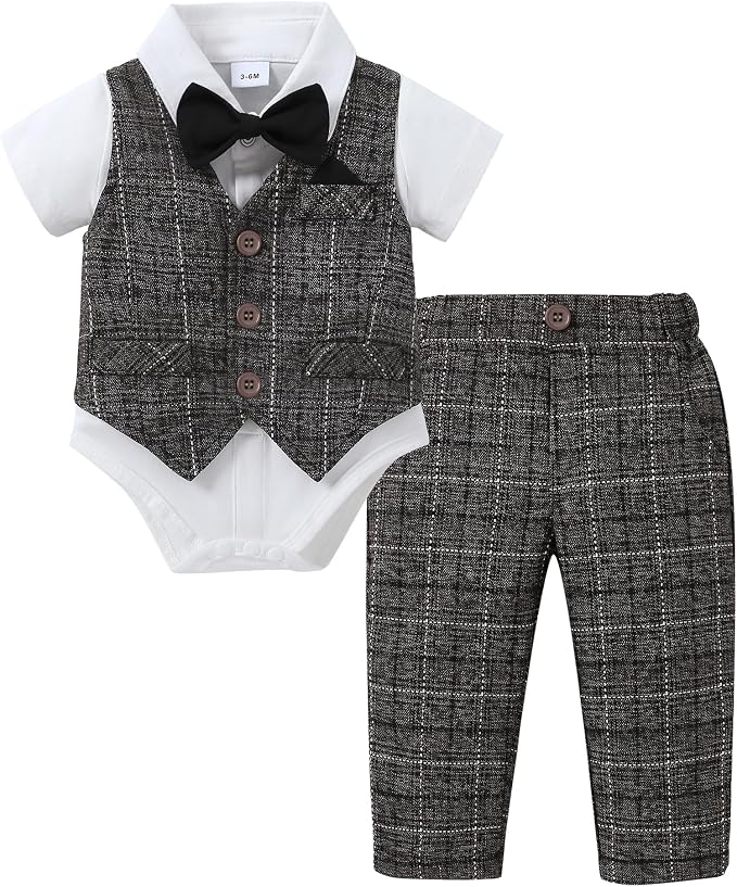 DISAUR Baby Boy Clothes Toddler Boy Outfits 4PCS Gentleman Dress by DISAUR