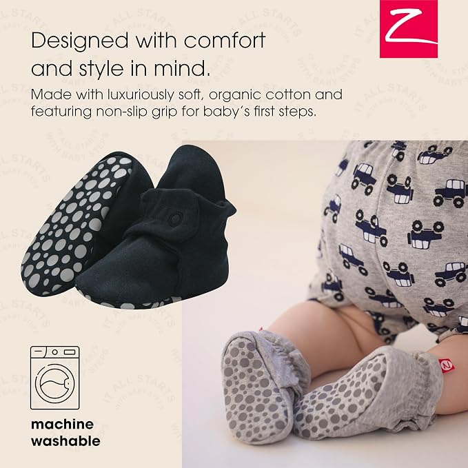 Zutano Organic Baby Booties Newborn Infant, Lost Baby Socks Solution, 18-24 - Image 2