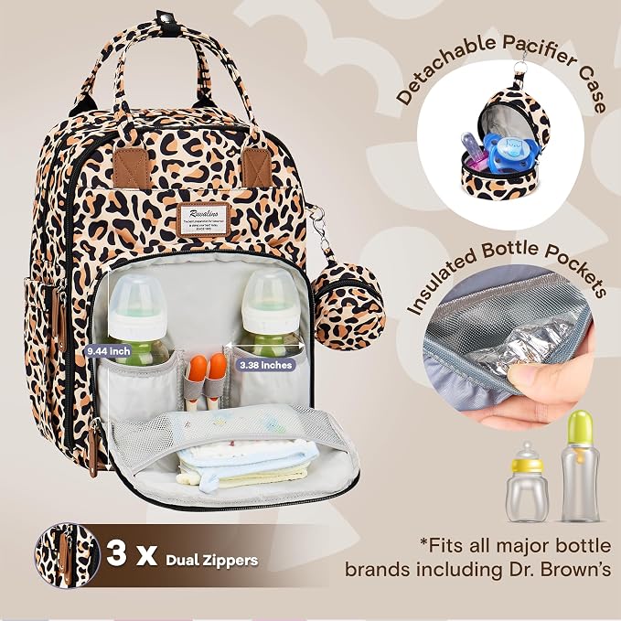 RUVALINO Diaper Bag Backpack-Multifunction Baby Travel Bag - Image 2