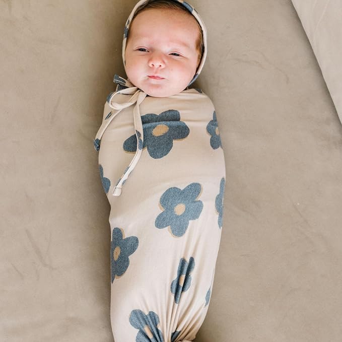 Copper Pearl Large Premium Knit Baby Swaddle Receiving Blanket Gemma in Tan - Image 4