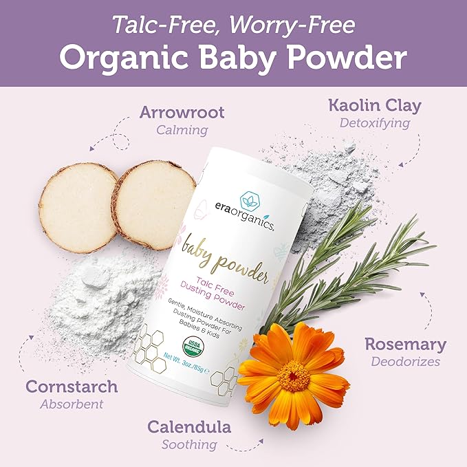 Era Organics Talc-Free Organic Baby Powder - Image 2