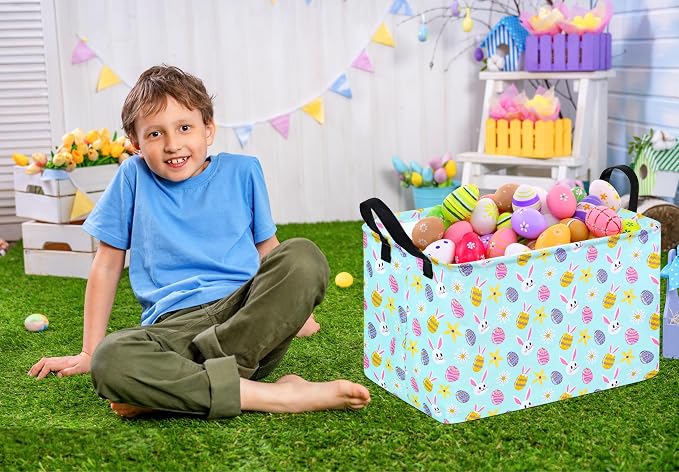 Easter Gift Basket Eggs Storage Basket Kids Toys Storage Basket Organizer Box - Image 4