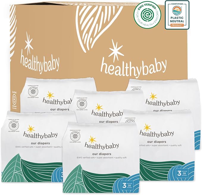 Our Diapers | EWG Verified Safe & Plant-Based Diapers | Leak Protection | Soft by HealthyBaby