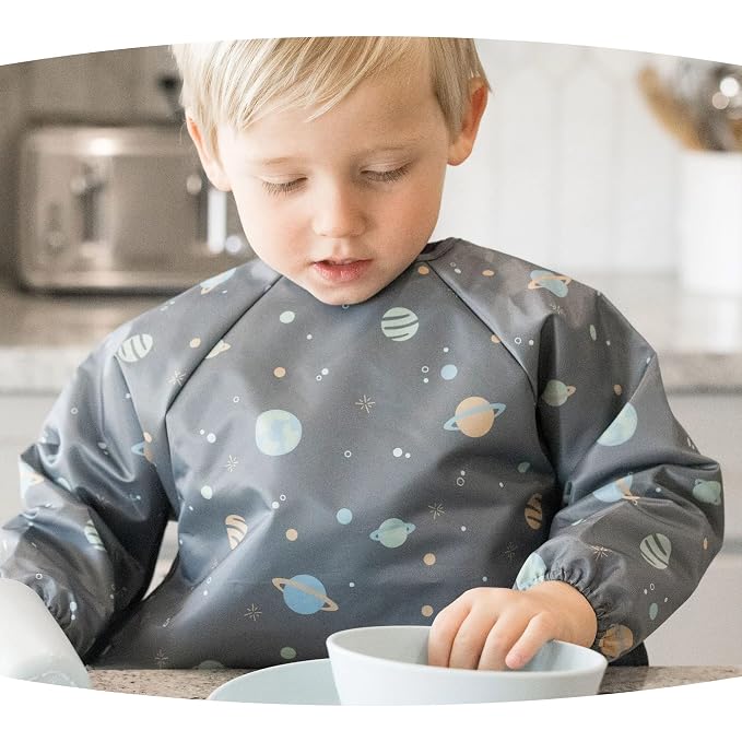 Tiny Twinkle Long Sleeve Bib for Babies & Toddlers – Waterproof Smock Bib for - Image 2