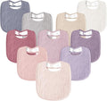 Susurration Muslin Baby Drool Bibs 10Pack Soft Square Adjustable Bandana Bibs by Susurration