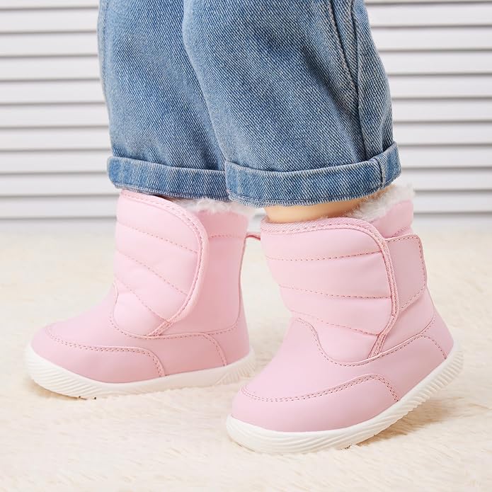 BMCiTYBM Baby Boy Girl Snow Boots Waterproof Winter Warm Booties Nonslip - Image 2