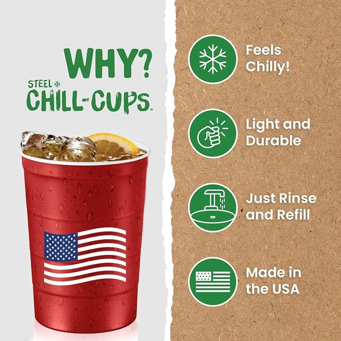 16 oz. Party Cups Flag Design for Cold Drinks, Sturdy and Durable, Disposable - Image 3