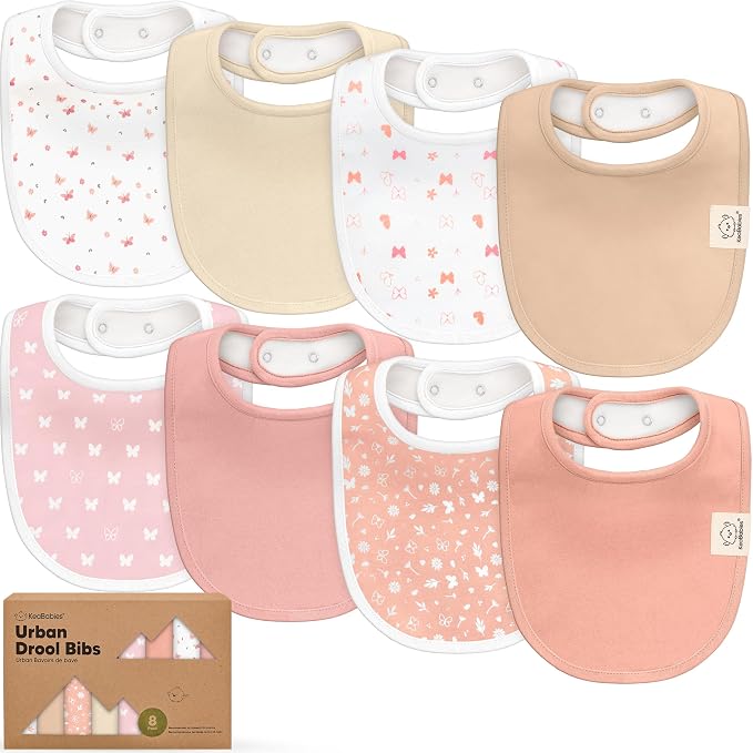 8-Pack Organic Baby Bibs for Boys, Girls by KeaBabies