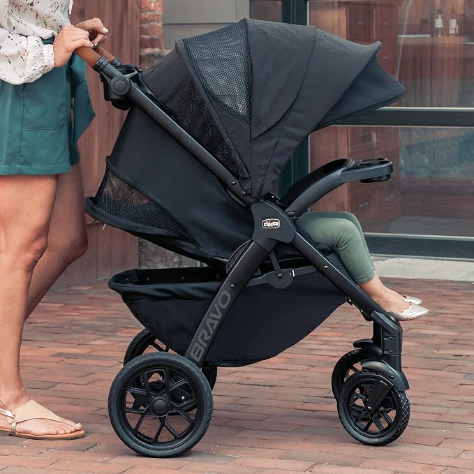 Chicco Bravo Primo ClearTex Trio Travel System, Bravo Primo Quick-Fold Stroller - Image 7