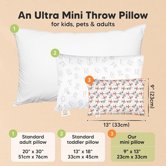 Mini Toddler Pillow with Pillowcase - Image 2