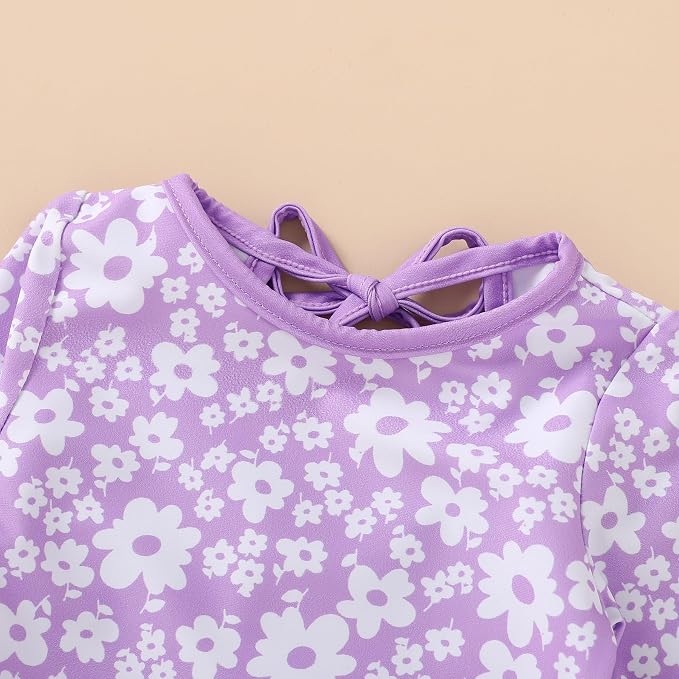 YOUNGER TREE Infant Baby Girls Swimsuit Long Sleeve Swimsuits One Piece - Image 4