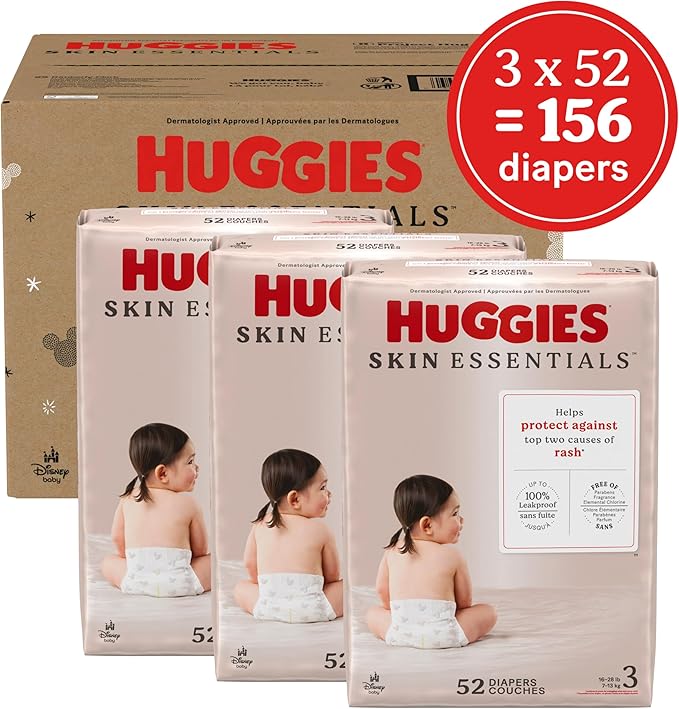 Huggies Size 3 Diapers, Skin Essentials Baby Diapers, Size 3 - Image 2