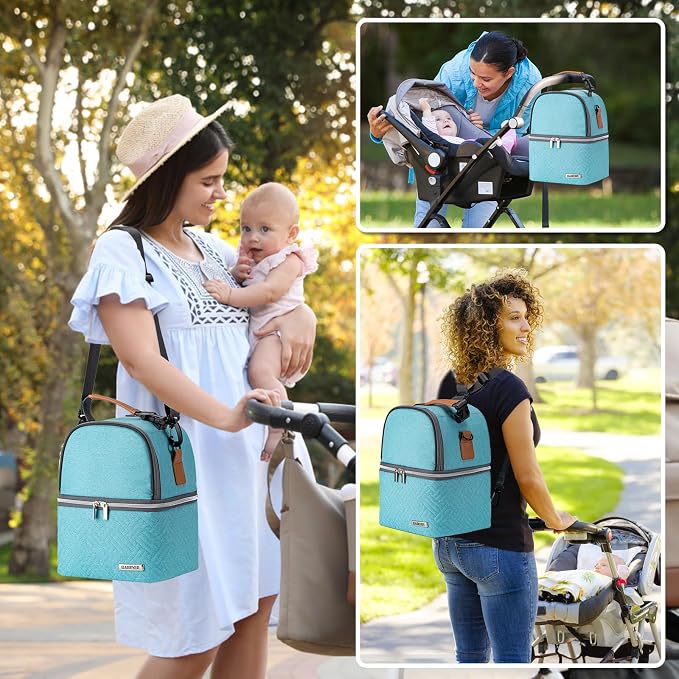 Breastmilk Cooler Bag with Ice Pack Fits 6 Baby Bottles up to 9 Ounce, Breast - Image 7