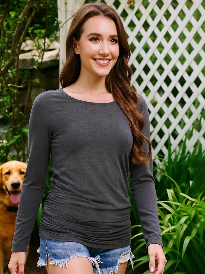Maternity Shirts Long Sleeve Pregnancy Top - Image 5