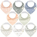 8-Pack Organic Baby Bandana Bibs by KeaBabies
