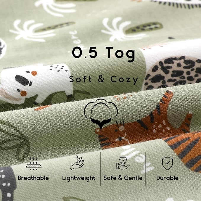 Yoofoss Baby Sleep Sack 0-6 Months 0.5 Tog Wearable Blanket - Image 6