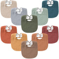 Konssy 10-Pack Muslin Baby Bibs, Soft Cotton Bandana Bibs by Konssy
