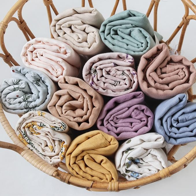 LifeTree Baby Swaddle Blankets Girls, Organic Muslin Swaddle Blankets Unisex - Image 7