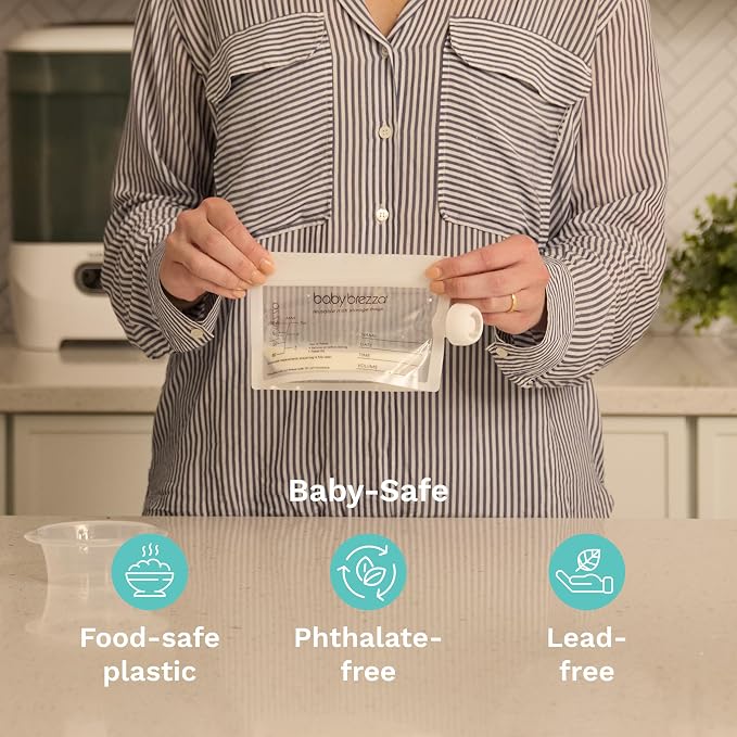 Baby Brezza Reusable Breastmilk Storage Bags, 10 Pack, Includes Filling Funnel - Image 7