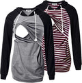 GINKANA Women's Nursing Hoodie Sweatshirt Long Sleeves Breastfeeding Maternity by GINKANA