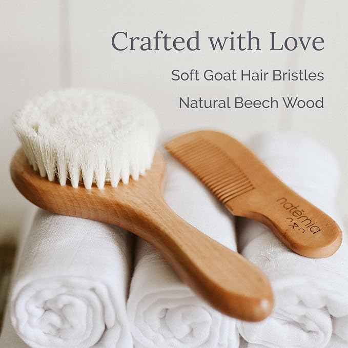 Natemia Baby Hair Brush and Comb Set - Image 3