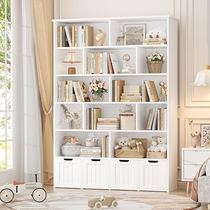 FINETONES 69" H Toy Storage Organizer, 6 Tier Tall Kids Bookshelf - Image 2