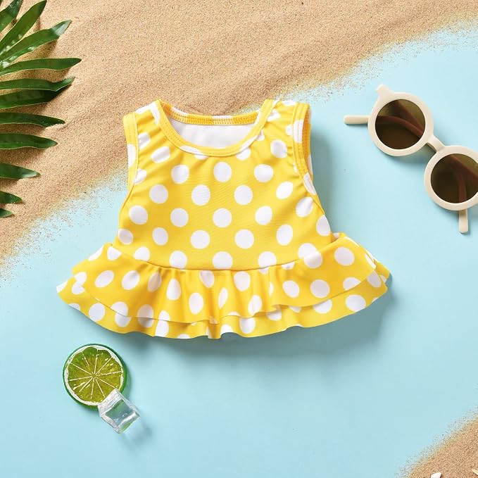 Aalizzwell Toddler Baby Girl Bathing Suit Two Piece Swimsuit Bikini Beach Wear - Image 3