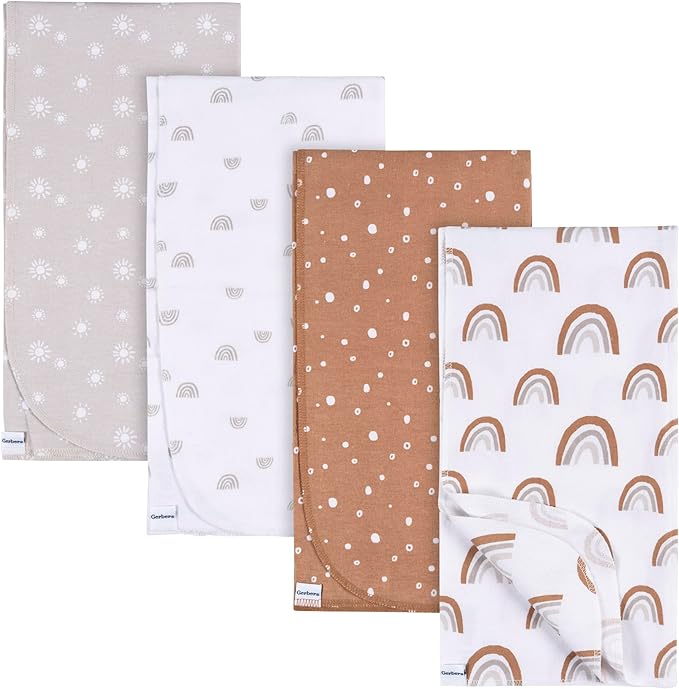 Gerber Unisex Baby 100% Cotton Flannel Receiving Blankets 30x30 Inches by Gerber